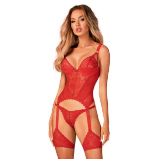 OB Belovya corset & thong red