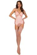 LC Persinne corset & thong with stockings peach