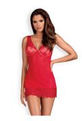 OB 853-CHE-3 chemise & thong red