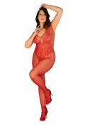 OB Bodystocking N112 red Size Plus