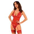 OB Lacelove corset & thong red