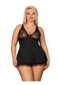 OB Luvae babydoll & thong black Size Plus