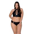 PE Nancy Size Plus bikini 2pcs set black