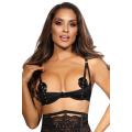 V-9781 bra black with open cups