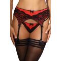 V-9882 garter belt black-red